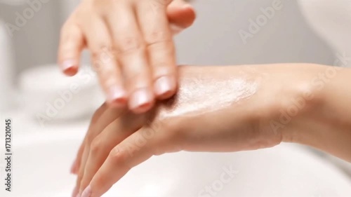 Wallpaper Mural Applying Moisturizing Cream to Hands Torontodigital.ca