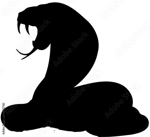 silhouette of a king cobra vector 
