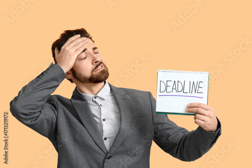 Stressed businessman and no...