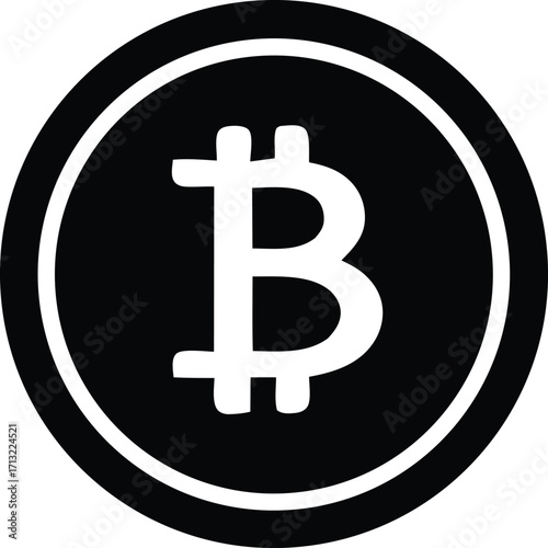 Digital currency symbol iconic bitcoin b logo cryptocurrency blockchain technology finance investment