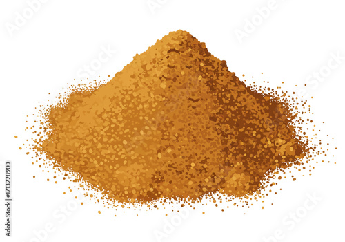 A heap of brown sugar textured with small irregular grains