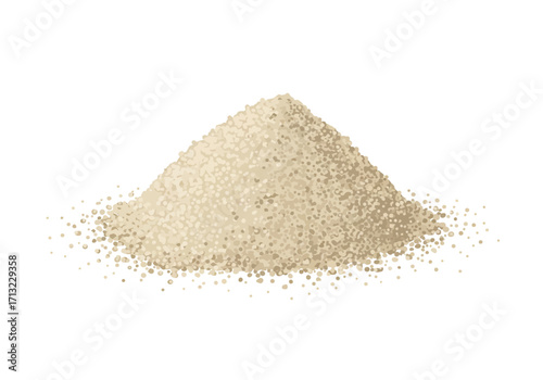 A pile of light brown granular material resembling sand or sugar