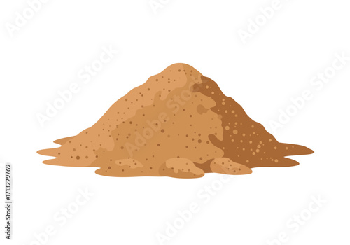 A stylized mound of brown grainy material with darker shading and scattered spots