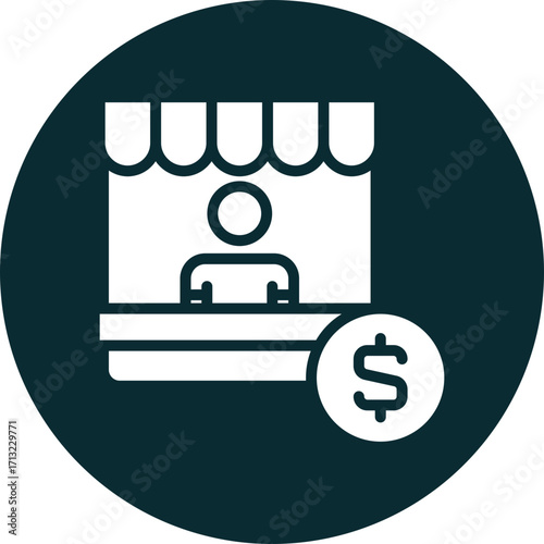 seller icon isolated on white background. vector illustration icon for  business brokerage