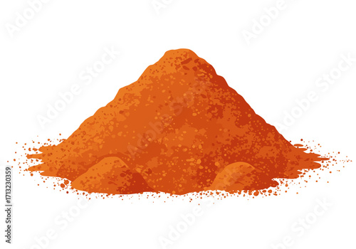 Heap of orange spice powder