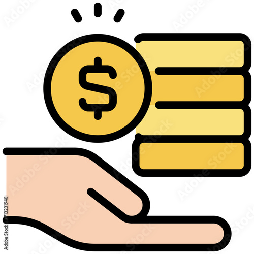 earnings icon isolated on white background. vector illustration icon for market fluctuation