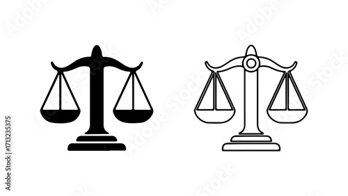 Scales of Justice Symbol Representing Law and Balance.