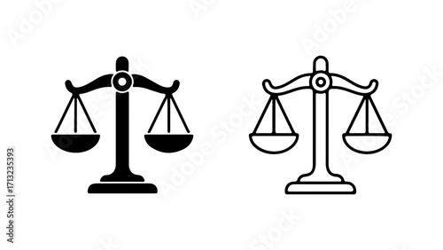 Scales of justice symbol representing fairness and legal balance in law.