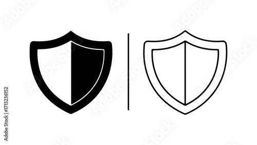 Shield Icons Protection and Security Symbols.