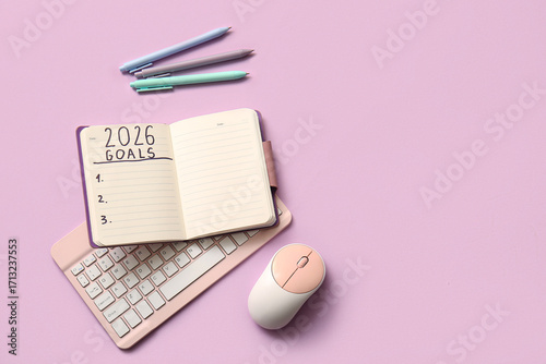 Notebook with text 2026 GOA...