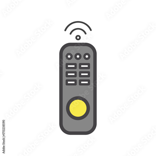 Remote control illustration for home entertainment and device operation