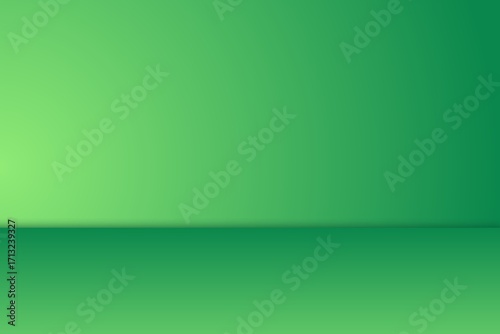 A simple green abstract gradient background for displaying products, branding, and advertising.