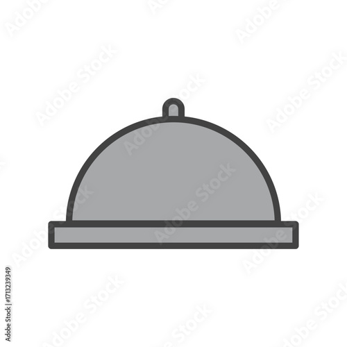 Restaurant cloche, food service dome icon