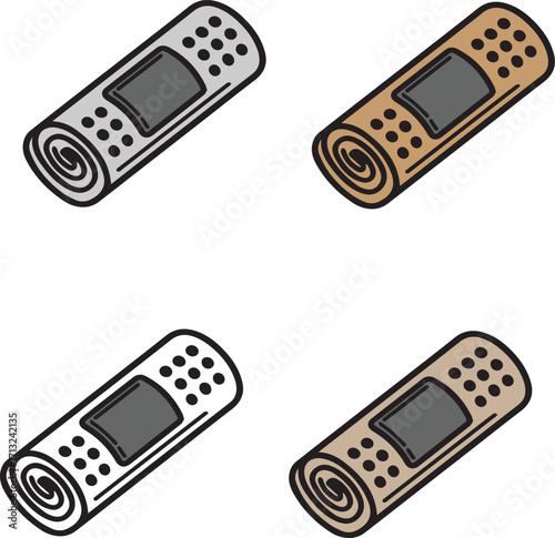 Colorful Bandage Roll Illustrations