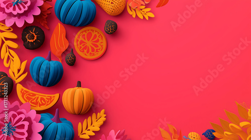 Fall autumn pumpkins flowers leaves background thanksgiving wallpaper