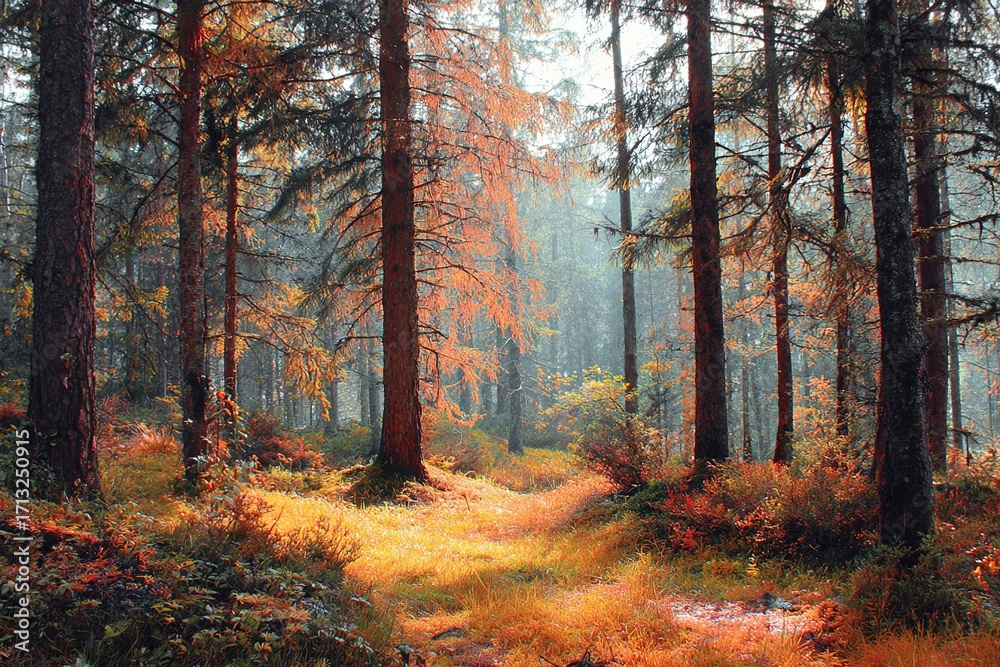 Fototapeta premium autumn in the forest. High quality