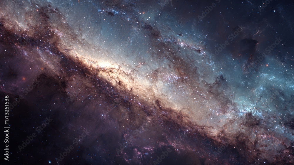 Obraz premium Celestial swirl of cosmic dust and gas