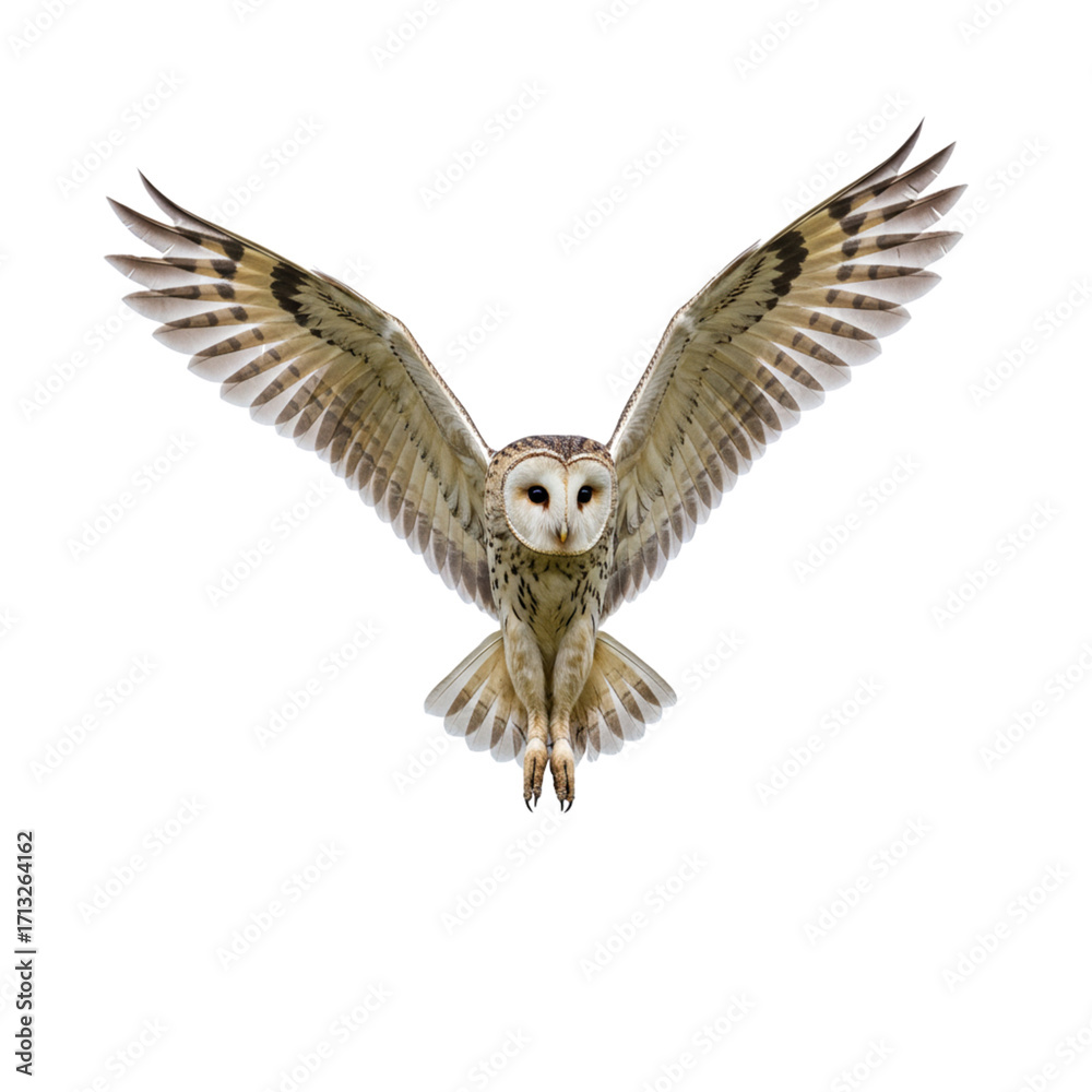 Obraz premium owl flying isolated on white
