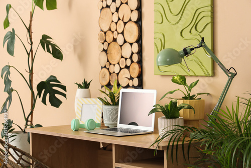 Interior of office with wor...