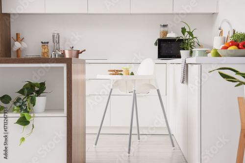 Baby highchair with puree, ...