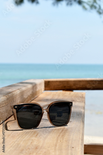 sunglasses on the beach