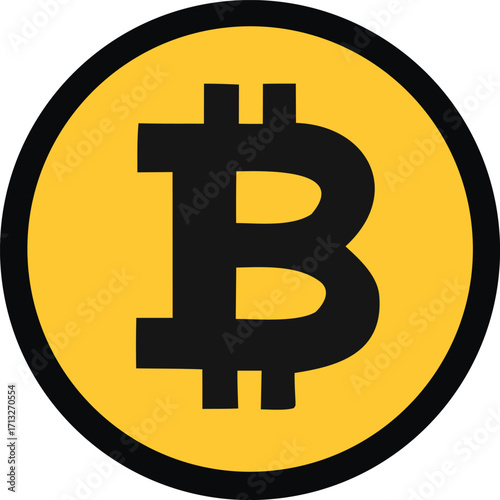 Bitcoin logo symbol cryptocurrency digital currency finance investment technology global exchange blockchain