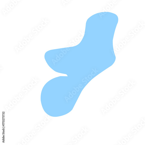Organic blob shape abstract blue