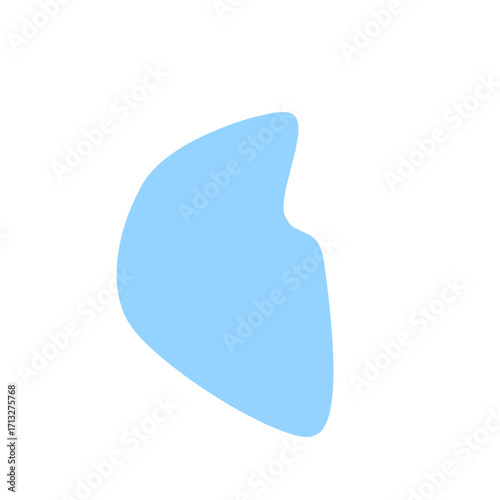 Organic blob shape abstract blue
