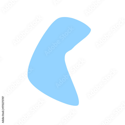 Organic blob shape abstract blue