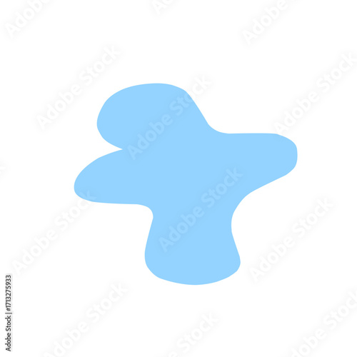 Organic blob shape abstract blue