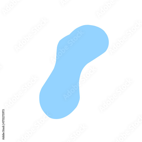 Organic blob shape abstract blue