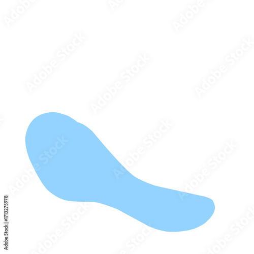 Organic blob shape abstract blue