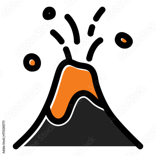 volcano eruption icon