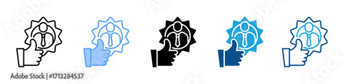 Recognition icon sheet multiple style collection