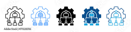 Organizational Development icon sheet multiple style collection