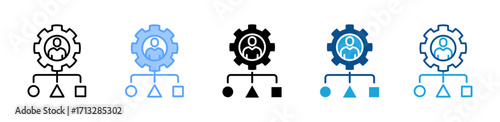 Competency Framework icon sheet multiple style collection