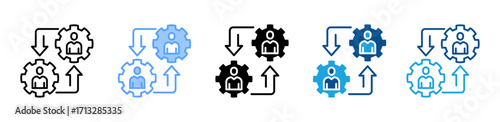 Talent Mobility icon sheet multiple style collection