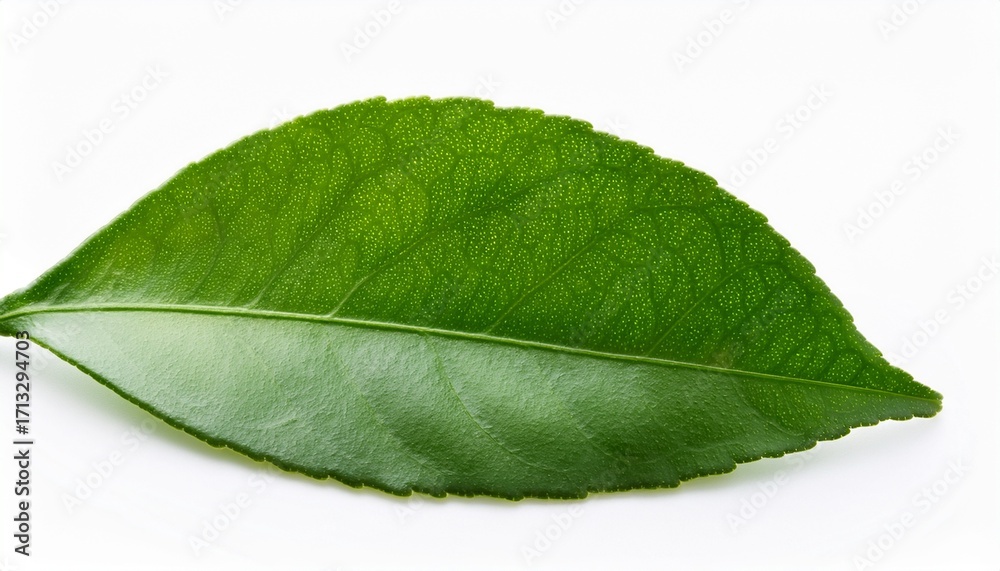 Obraz premium Lemon Leaf Isolated On White Background