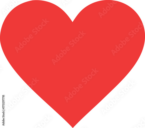 Vibrant red heart symbol iconic shape expressing love romance celebration emotion warmth affection care and passionate feelings for valentine's day