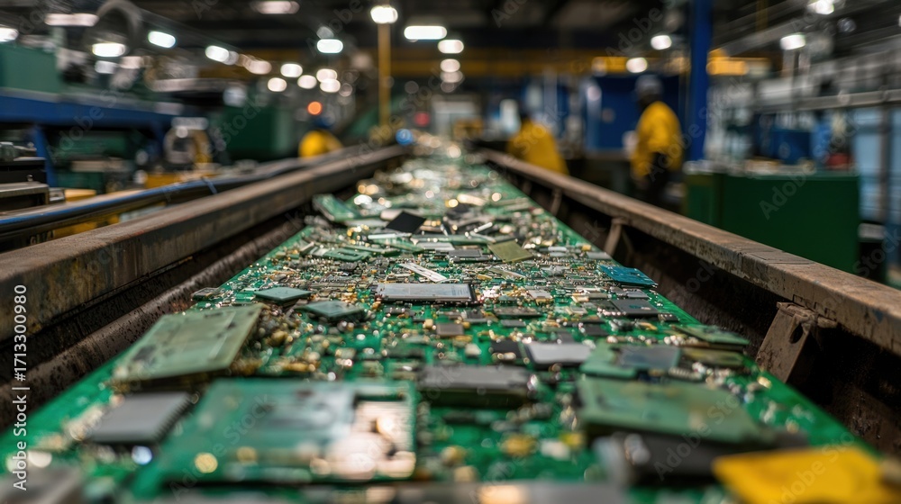 Obraz premium Recycling electronic components