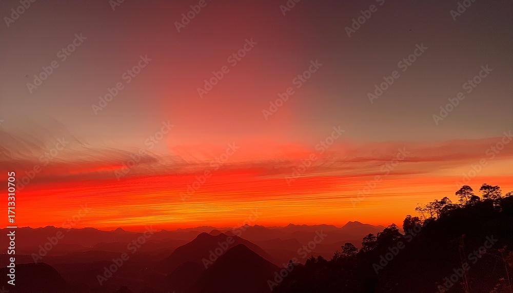Obraz premium Illustration In Warm Beautiful Gradient With Dark Red Color