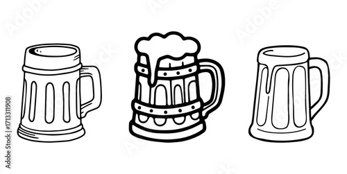 Vintage beer glass mug collection