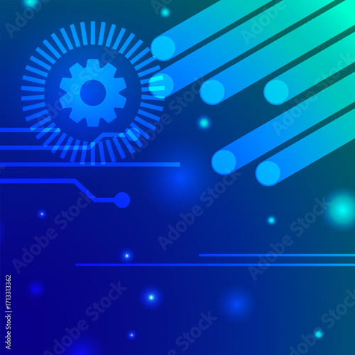 Futuristic Neon Particle Dimension