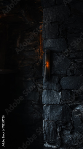 Outdoor wall lamps at night