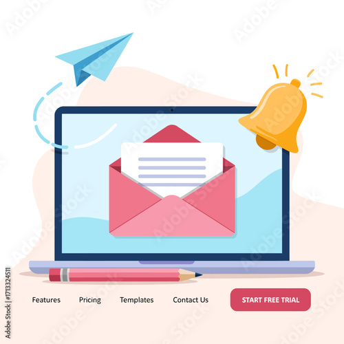 A visually stimulating interface for starting email campaigns, designed to inspire creativity and efficiency in digital marketing strategies targeting audience engagement.