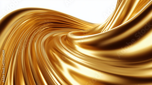 Golden, glossy wave-like shape for designs