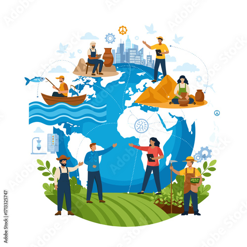 Global community and diverse professions