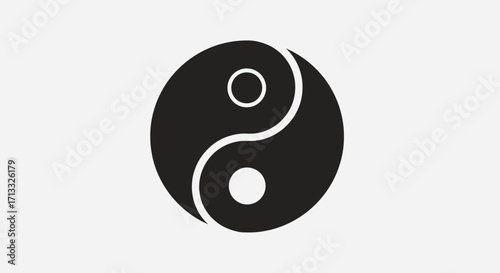 Yin Yang Symbol Representing Harmony and Balance for Conceptual Designs and Spiritual Practices, Suitable for Wellness Branding and Meditation Guides