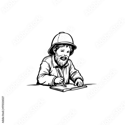 Young creative explorer sketching fantastical adventures a child with imagination capturing