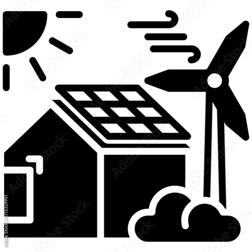 Solar Panel glyph icon